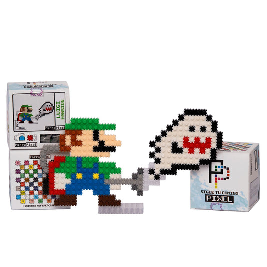 Luigi Mansión Figura Armable Pixel